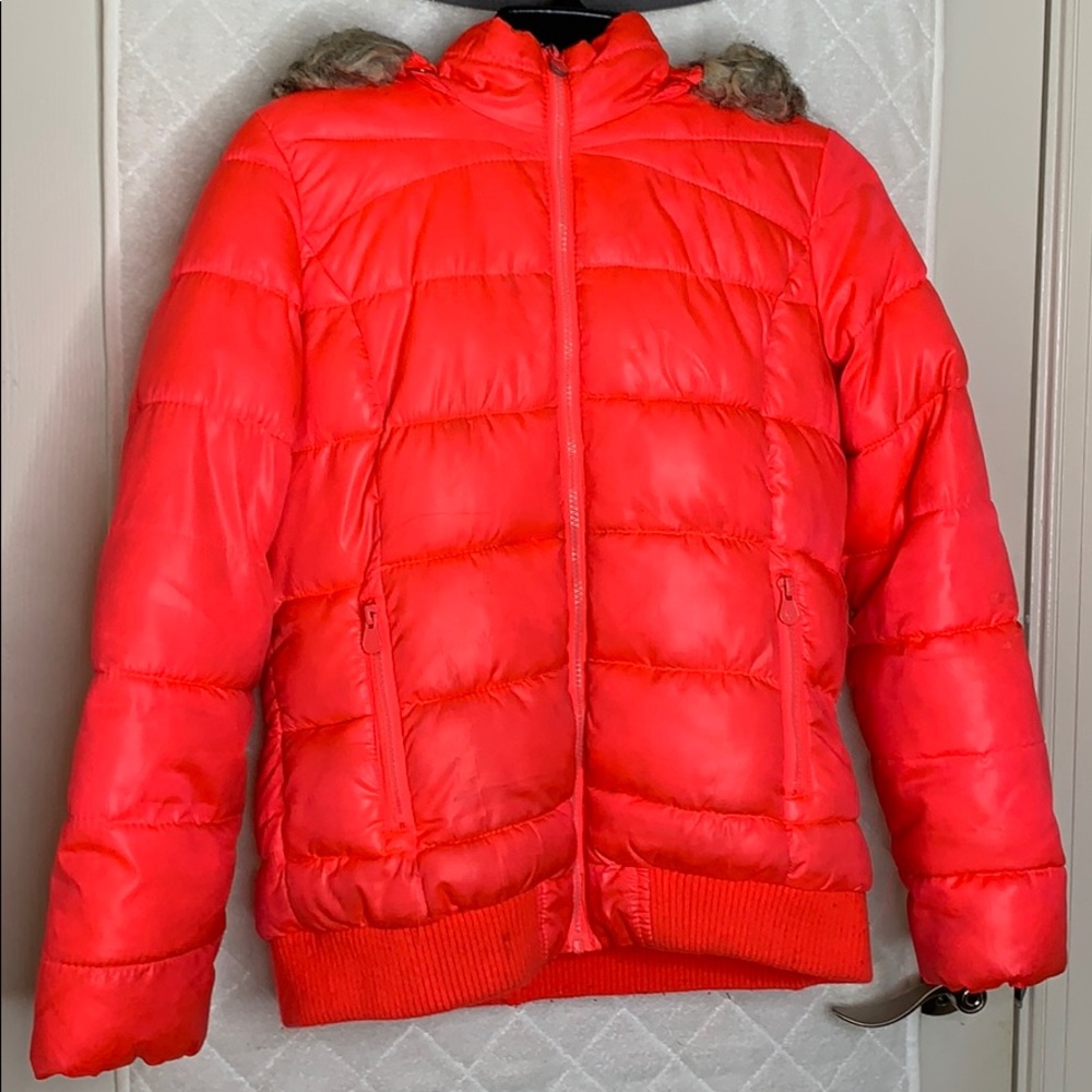 Pink Girls Puffer Coat